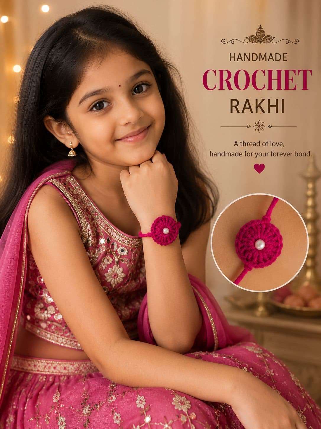 Handmade Crochet Rakhi