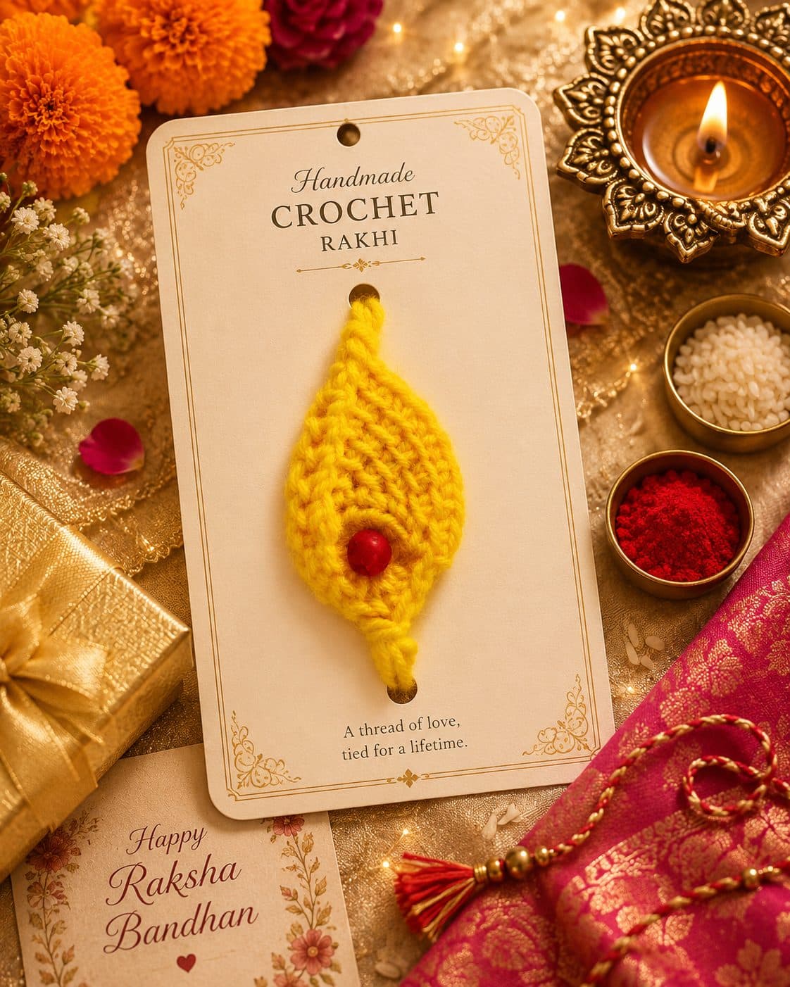 Handmade Crochet Rakhi