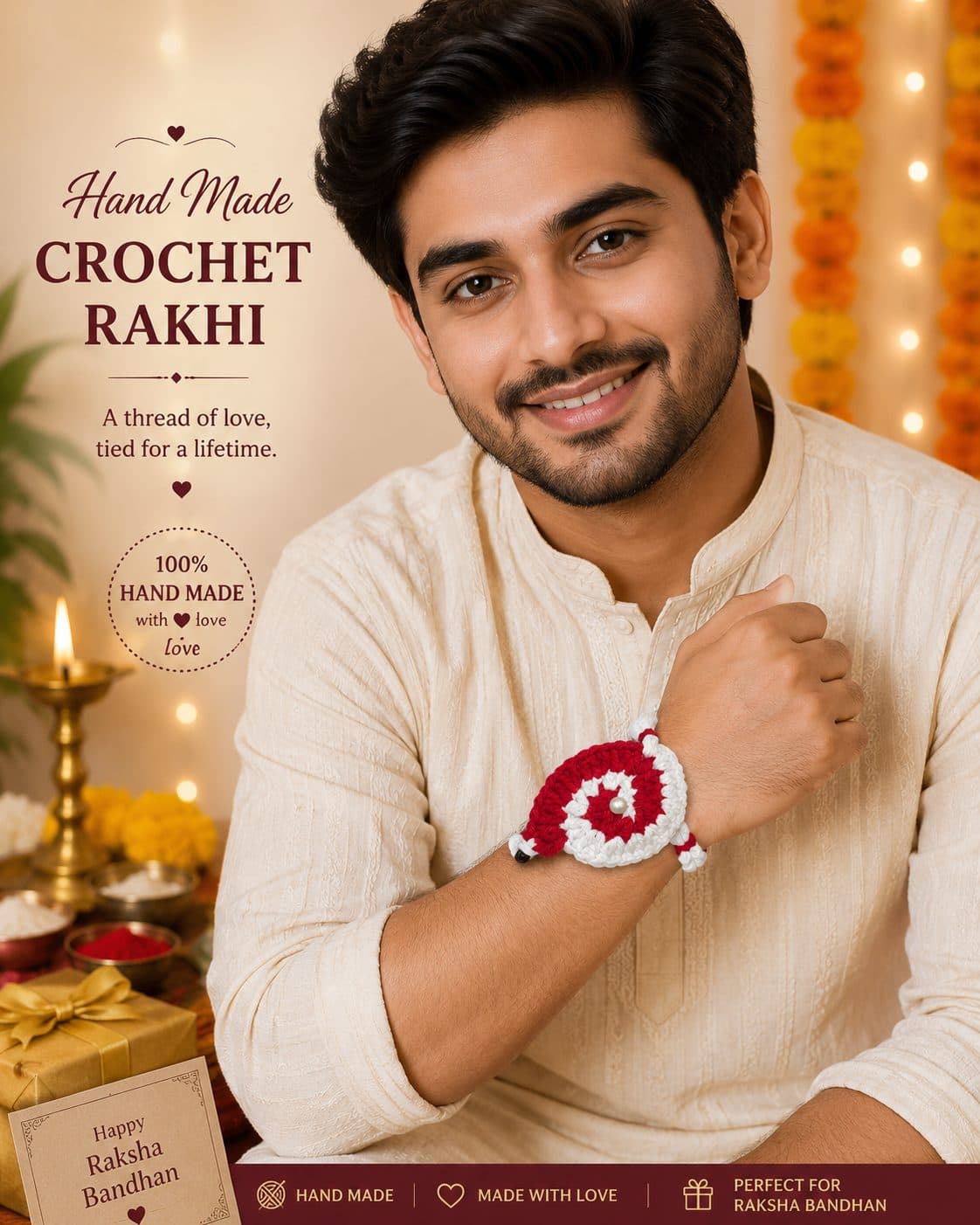 Handmade Crochet Rakhi