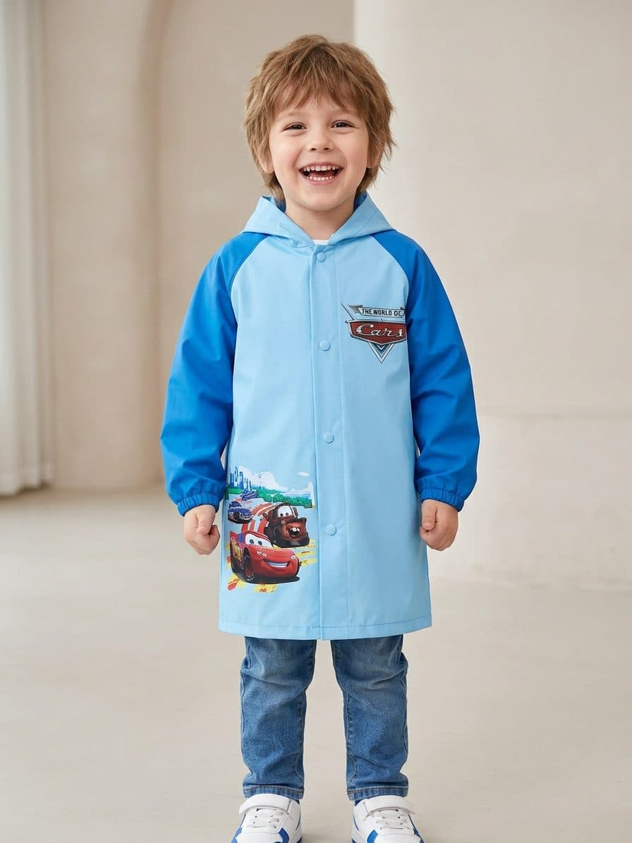 Kids Raincoat - Car theme