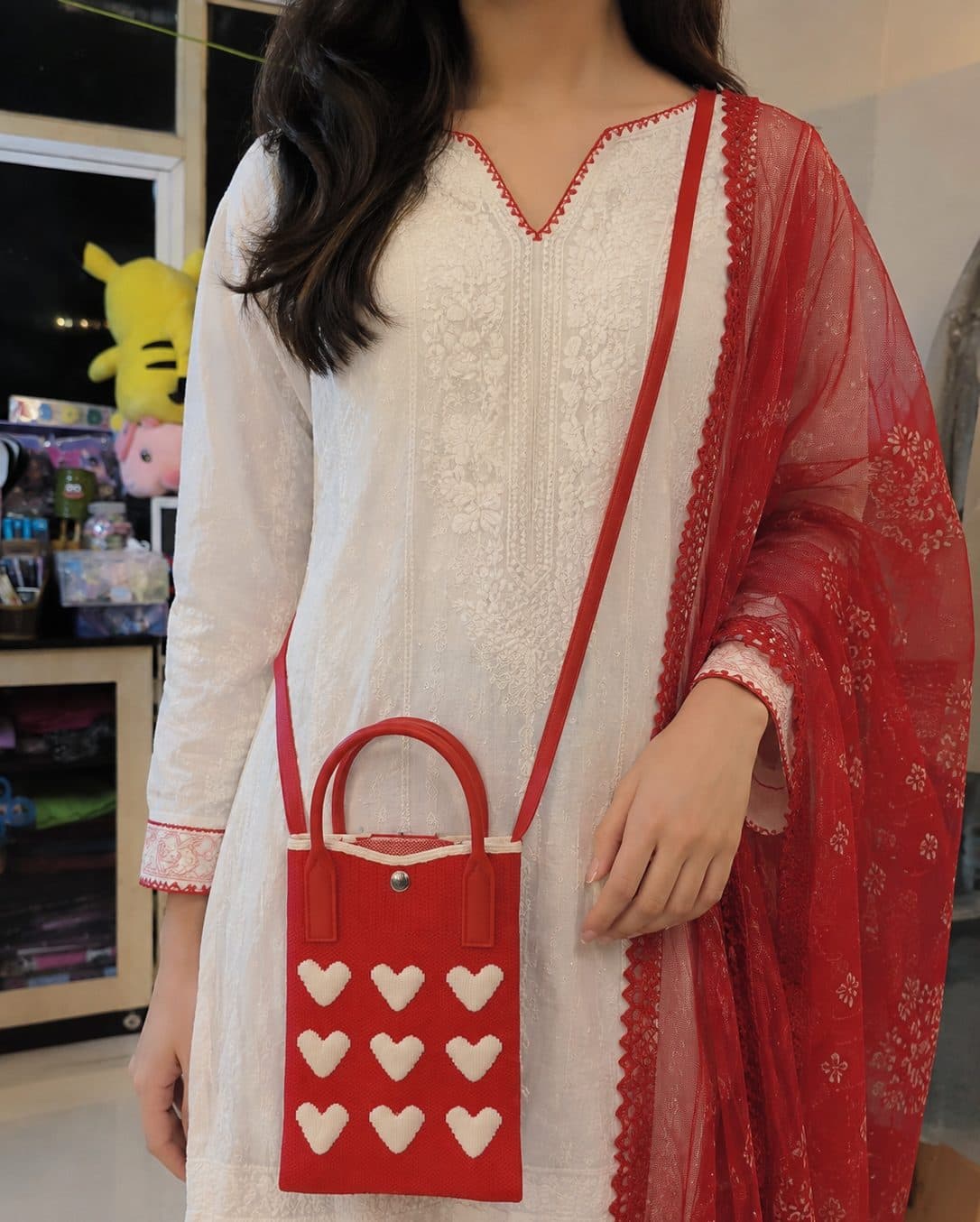 Trendy Jute Mobile Sling Bag